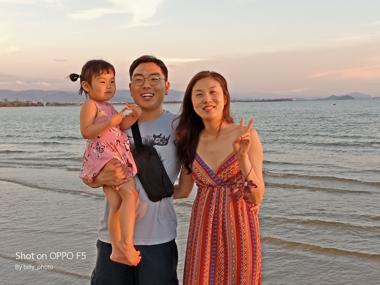 Family at the Kota Kinabalu waterfront